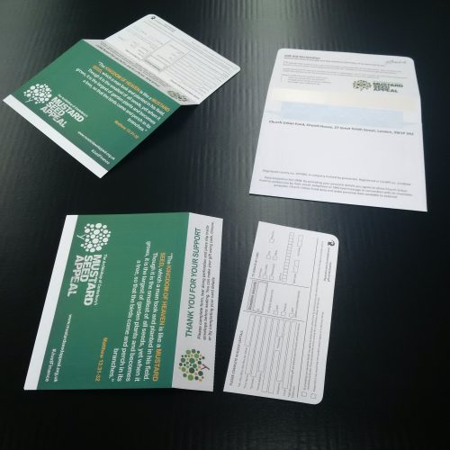 GDPR Gift Aid Donation Envelopes with bangtail tear-off perforated section